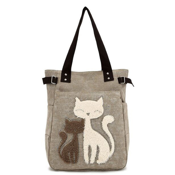 Fashion Women's Handbag Cute Cat Tote Bag Lady