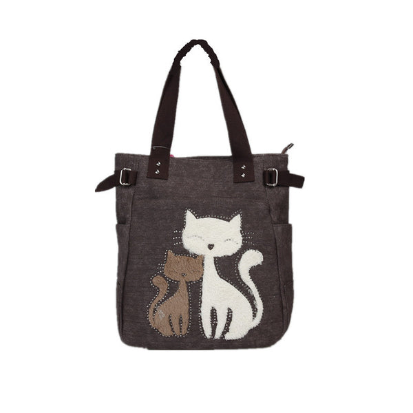Fashion Women's Handbag Cute Cat Tote Bag Lady