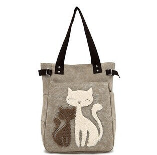 Fashion Women's Handbag Cute Cat Tote Bag Lady