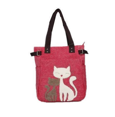 Fashion Women's Handbag Cute Cat Tote Bag Lady