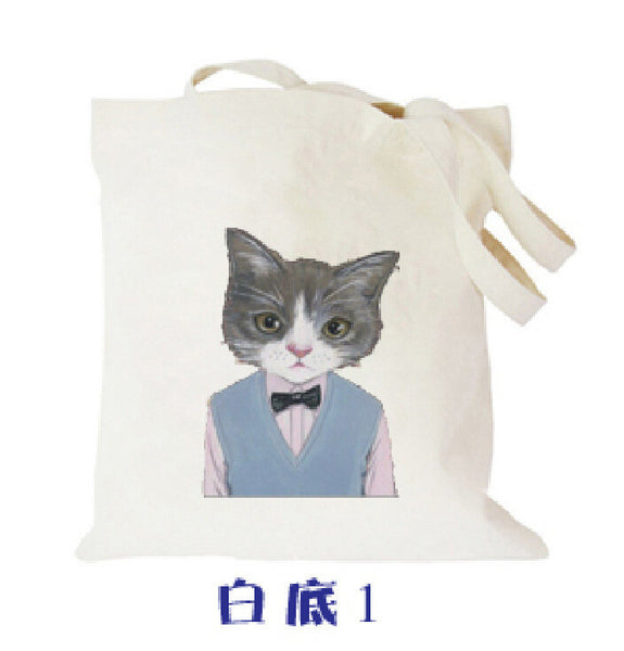 Cool Cat Canvas Cotton Tote Beach Laptop Bags