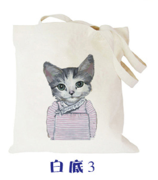 Cool Cat Canvas Cotton Tote Beach Laptop Bags