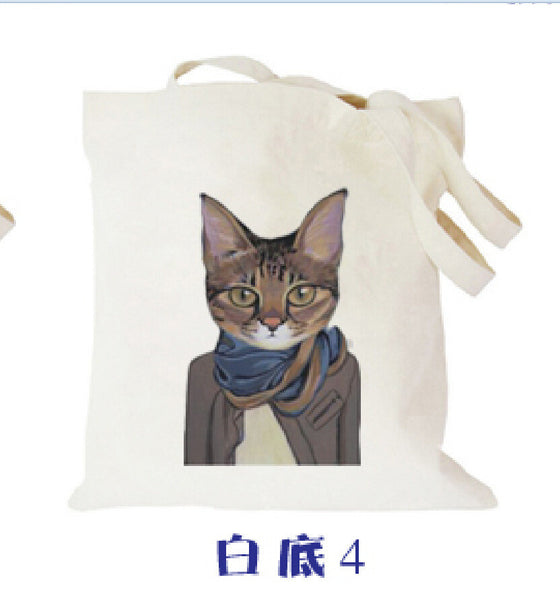 Cool Cat Canvas Cotton Tote Beach Laptop Bags
