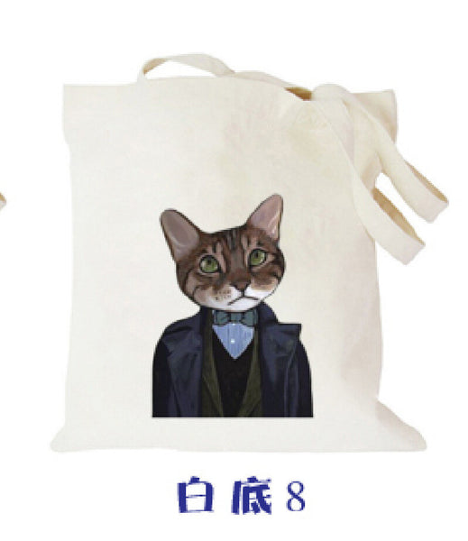 Cool Cat Canvas Cotton Tote Beach Laptop Bags