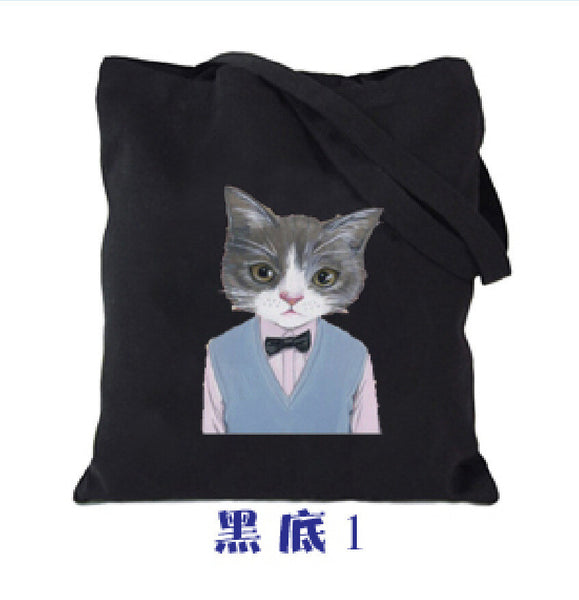 Cool Cat Canvas Cotton Tote Beach Laptop Bags