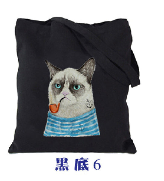 Cool Cat Canvas Cotton Tote Beach Laptop Bags