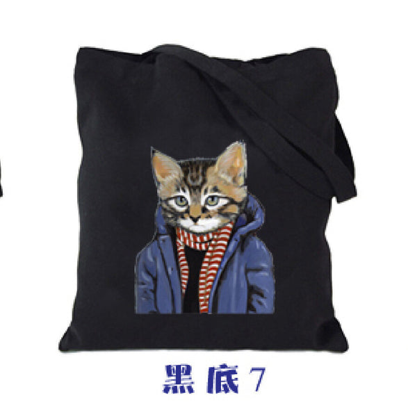 Cool Cat Canvas Cotton Tote Beach Laptop Bags