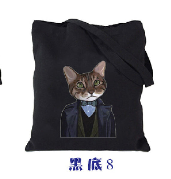 Cool Cat Canvas Cotton Tote Beach Laptop Bags