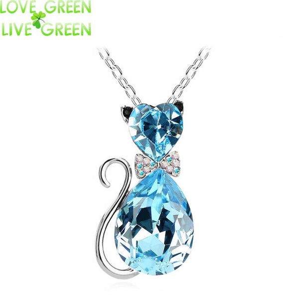 Women Accesorries Jewelry Austrian Crystal Cat