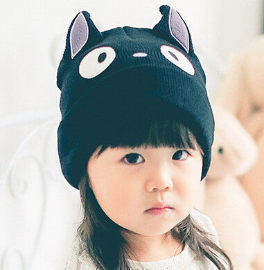 New Kids Hats Cute Cartoon Cat Woolen Crochet Hat Kids
