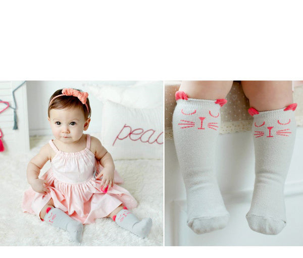 Anti Slip Cute Cartoon Cat Skid Resistance Leg Warmers