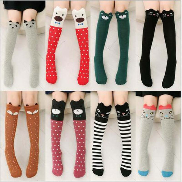 Kids Long Socks Knee High Girls Boot Sock Leg Warmer