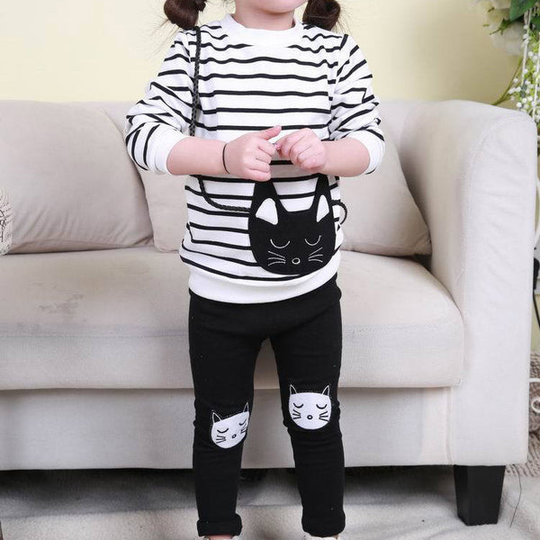 Baby Girl Striped Clothing Sets Autumn & Spring Brand