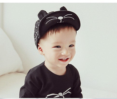 New Baby Hat With Ears Beard Stars Animal Cat Cartoon