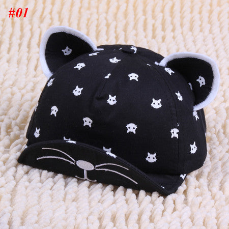 New Baby Hat With Ears Beard Stars Animal Cat Cartoon