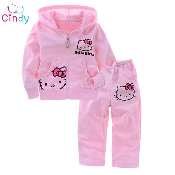 Hello Kitty Suit KT Cartoon Cat Shirt+Pants