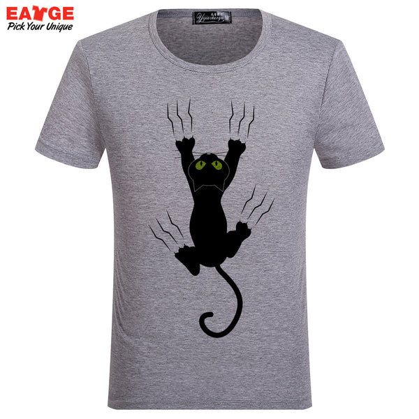 Fashion Skateboard Anime Cartoon T-Shirt Cat Pattern Tee