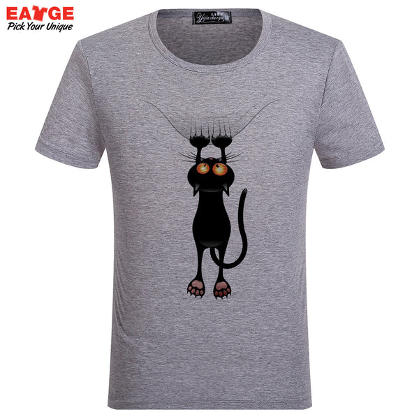 Fashion Skateboard Anime Cartoon T-Shirt Cat Pattern Tee