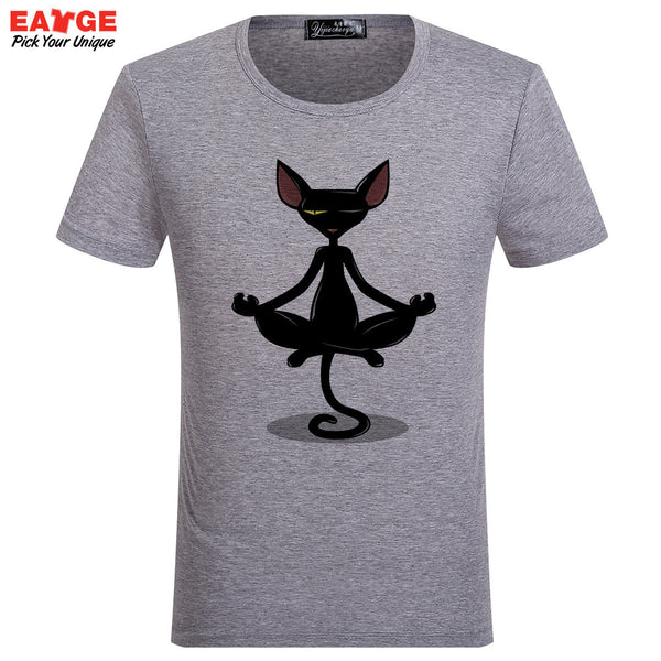 Fashion Skateboard Anime Cartoon T-Shirt Cat Pattern Tee
