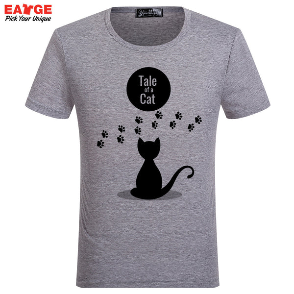 Fashion Skateboard Anime Cartoon T-Shirt Cat Pattern Tee