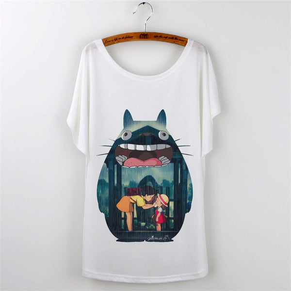 Women Clothing Ladies Tops Animal Cat Print T-shirt