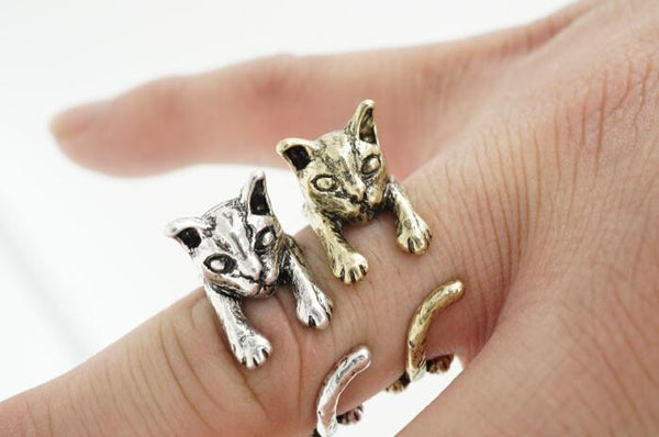 Min 1pc 2016 Cat Ring Anel Animal Cat Rings For Women